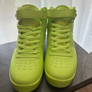 Fila Women’s High-Top Sneakers in Neon Lime